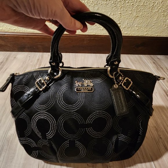 Euc Coach Dotted Madison 2Way Shoulder Bag c - Picture 1 of 14